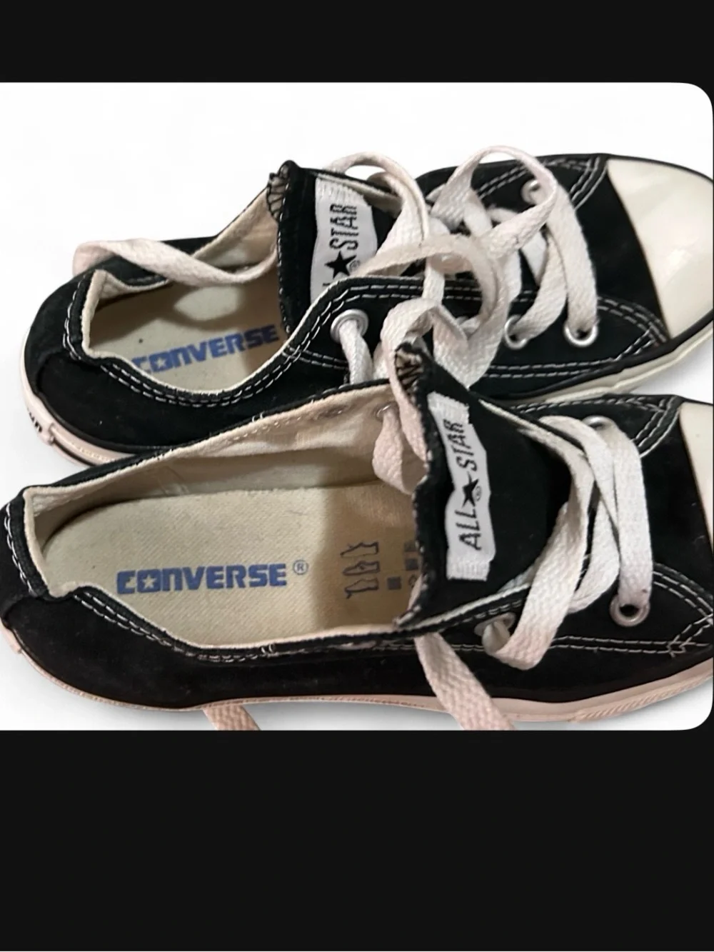 Converse Chuck Taylor All Star Black Low Top Sneakers Kids Size 13